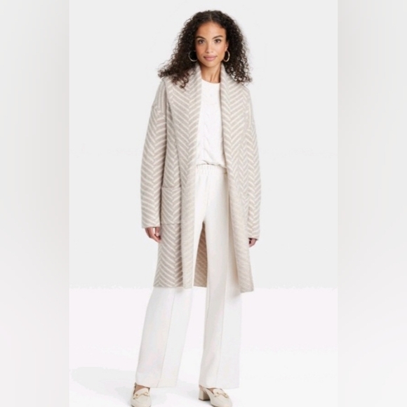 Jacquard knit coatigan - Picture 2 of 7